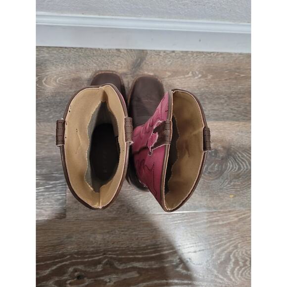 Roper Girls Pink Western Cowgirl Boots size 2 #3 - Picture 5 of 8